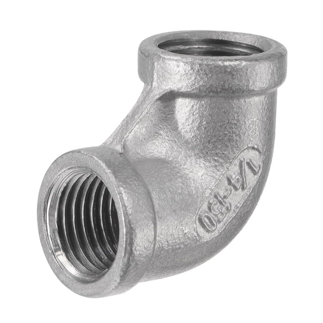 Unique Bargains 1/4 NPT Female Thread 90 Degree Elbow Pipe Fitting 304 Stainless Steel