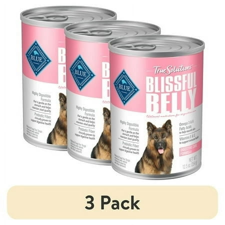 (3 pack) Blue Buffalo True Solutions Digestive Care Wet Dog Food, 12.5-oz. Can
