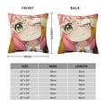 thumbnail image 5 of Anya Forger Spy X Throw Pillow Cover Decoration Pillow Case Cushion for Home Sofa Couch 18"x18", 5 of 7