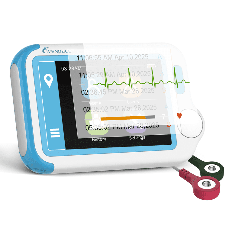 Checkme Portable ECG/EKG Monitor with Touch Screen, Handheld Heart