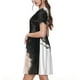 thumbnail image 2 of Balery Black And White Boston Terrier Vestidos sueltos de manga corta para mujer, vestidos de verano 2025, vestidos casuales de corte A con vuelo., 2 of 6