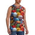thumbnail image 2 of Uemuo Easter Eggs Pattern Men's Sleeveless T-Shirt,Muscle Athletic Tank Top, Moisture-wicking Quick-dry Breathable Classic Tee Top for Gym Run Outdoor Sports-, 2 of 8