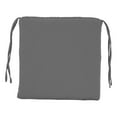 thumbnail image 3 of Blazing Needles Indoor 16" x 16" Twill Chair Cushion, Steel Grey, 3 of 3