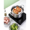 thumbnail image 5 of Stainless Steel Steamer Basket with Lid Vegetable Food Steam Insert Pot Pan Kitchen Cookware Healthy Cooking, Steaming Rack Steam Tray with Removable Legs, 5 of 9