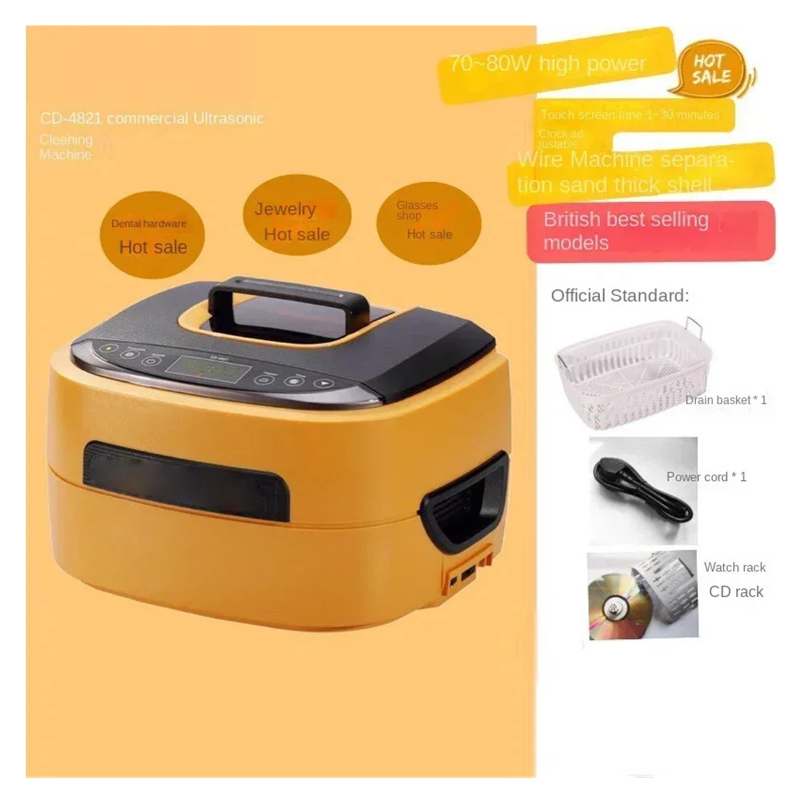 Craft Industry Ultrasonic Cleaner Glasses Jewelry Household Automatic
