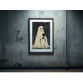thumbnail image 2 of Cute Ghost Holding A Smart Phone Poster Print, Ghost Hold Smartphone Halloween Poster, Poster For Halloween, Wall Art Halloween, 2 of 5