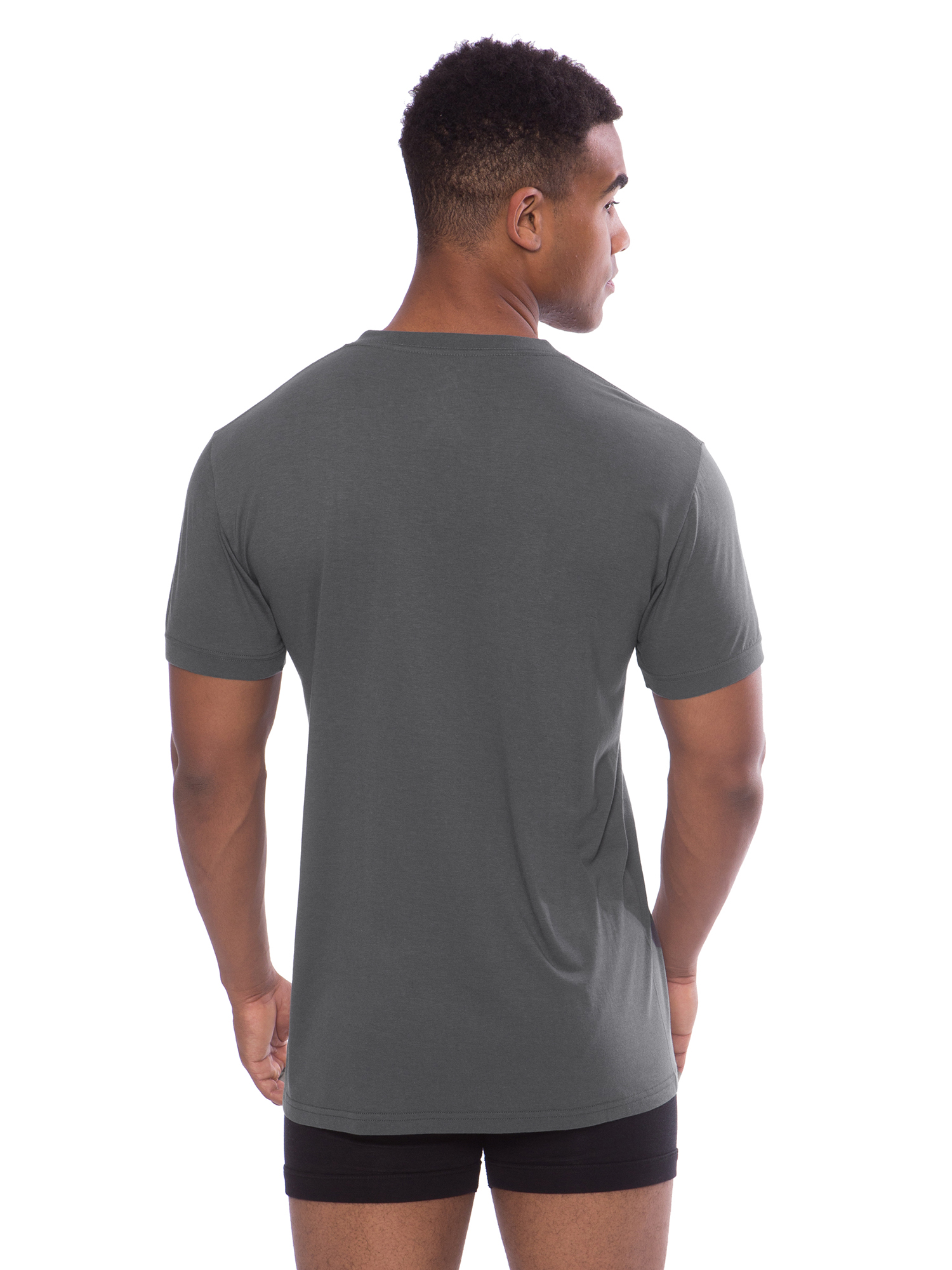 Loungewear Tee in Bamboo Viscose Texere Mens V-Neck Luxury Undershirt Meio
