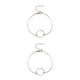thumbnail image 2 of Qarigey Loop Tobillera Tobillo Estilo simple Día de San Valentín Cadenas de pie para mujer Plata 2piezas Qarigey CBP200119, 2 of 6