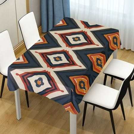 

ALAZA Graffiti Checkered Pattern Rectangle Tablecloth Tablecover Dinning Table Cloth 60 x90