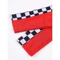 thumbnail image 7 of TiaoBug Woman's Race Costume Car Driver Dress Halloween Cosplay Checkerboard A-line Party Dresses Red M, 7 of 7