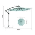 thumbnail image 5 of 10ft Solar LED Market Umbrella, Lighted Patio Umbrella with 40 LED Lights, Outdoor Table Umbrella with Tilt & Crank for Pool, Porch, Garden, Backyard, Light green, 5 of 9