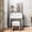 White-V6, variant on Montary Vanity Desk w/ LED Mirror & Stool - 3-Color Dimmable Lights, 3 Drawers & Hair Dryer Hook for Teens/Adults Bedroom