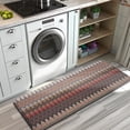 thumbnail image 3 of Brown Boho Geometric Triangles and Rhombuses Pattern Kitchen Rug Mat,Kitchen Runner Rugs Non Skid Washable,Decorative Kitchen Floor Mats for Kitchen,Sink,Laundry,17"x47.2", 3 of 7