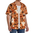 thumbnail image 4 of Disketp Men's Hawaiian Halloween 2 Print Shirts Button Down Holiday Beach Shirts-XX-Large, 4 of 7