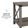 thumbnail image 5 of Walker Edison Magnolia Metal X End Table, Reclaimed Barnwood, 5 of 11