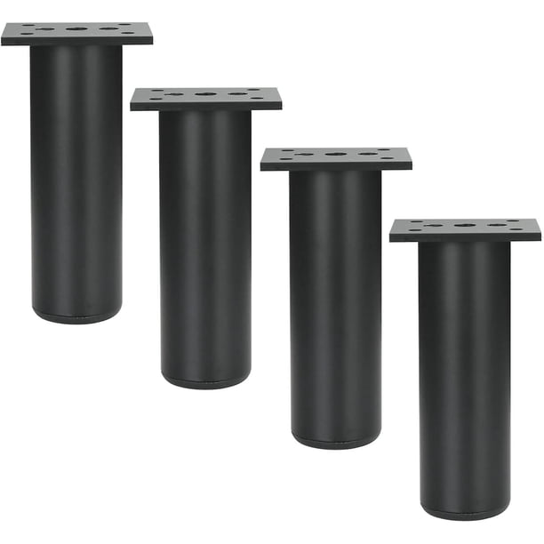 Adjustable Aluminum Furniture Legs – 4-Pack 80x70mm Cabinet Feet With 0-15mm Leveling, Black Finish, Includes Screws, Load Capacity 60kg