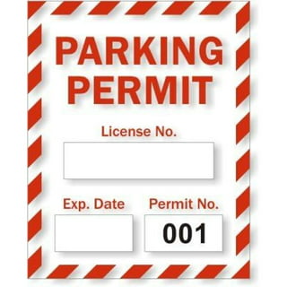 Parking Permit Labels, Rear View Mirror Tags, Window Decals, MA