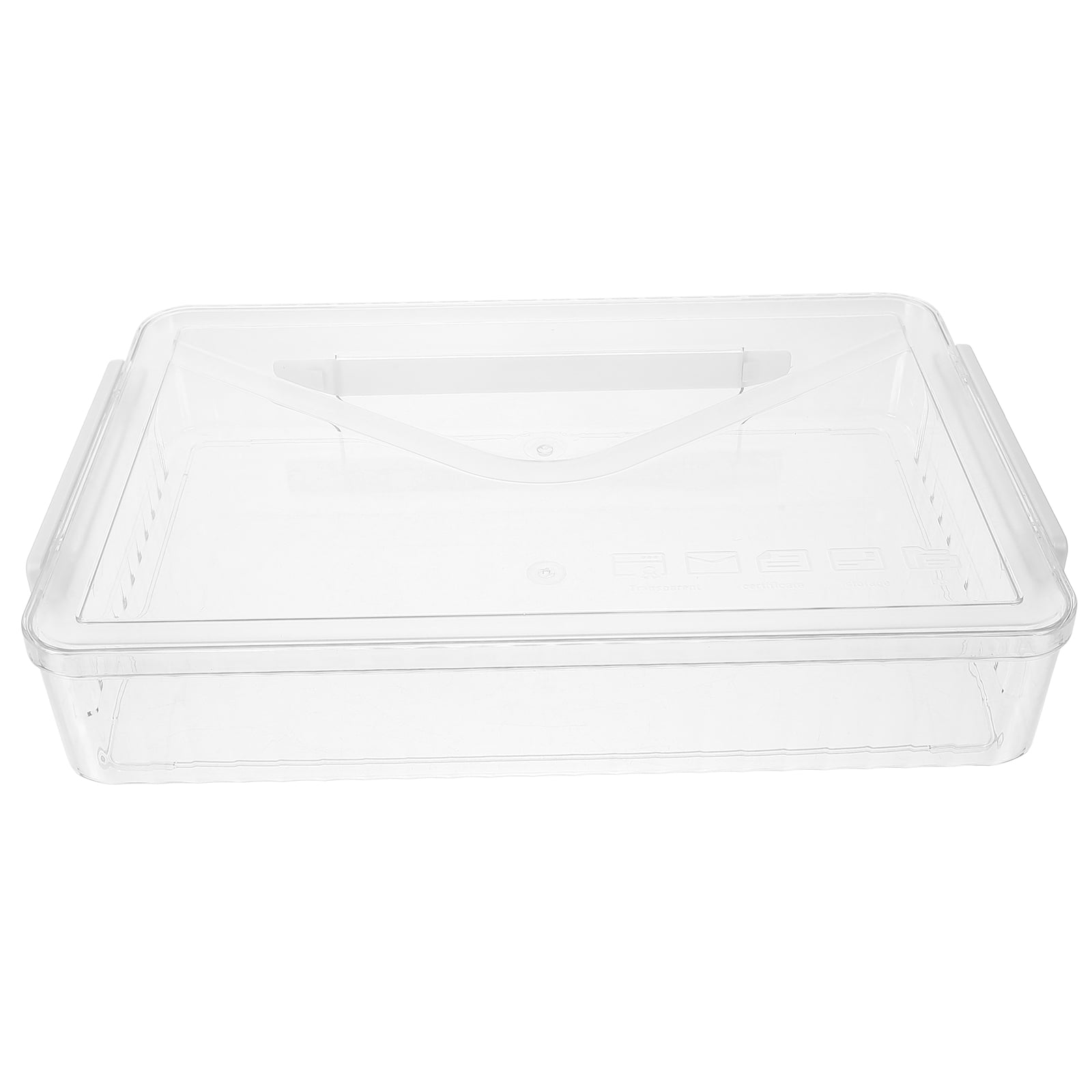 FRCOLOR Transparent ABS Storage Box for Flags Medals Cards Photos Certificates 6.3x4.7 Inches