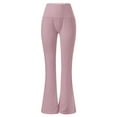 thumbnail image 6 of TAIAOJING Women's Flare Leggings Solid Sport Length Full Casual Pants Flare Leg High Waist Trousers, 6 of 7