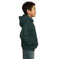 thumbnail image 3 of Port & Company PC90YH Youth Core Fleece Pullover Hooded Sweatshirt, Dark Green - Extra Large, 3 of 6