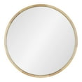 thumbnail image 3 of Kate and Laurel McLean Mid-Century Wood Framed Wall Mirror, 30 inch Diameter, Natural, Decorative Modern Round Mirror, 3 of 7