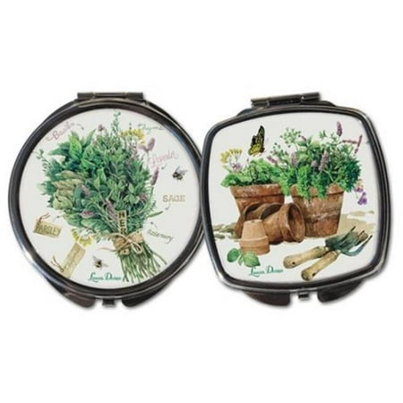 Lissom Design 61067 5 lbs Square Compact Mirro - Herb Garden