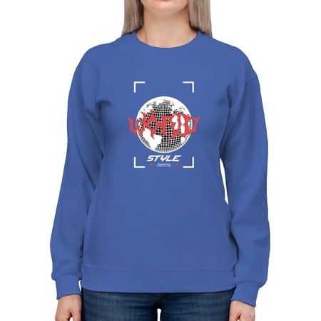 Abstract World Rave Style Sweatshirt Women -Image by Shutterstock Female Large