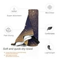 thumbnail image 3 of Kll Gold Black Glitter Microfiber Beach Towel Fast Drying,Extra Large 27.5"X55" Sand Free Beach Towel Super Lightweight Towels, 3 of 8