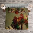 thumbnail image 3 of Ambesonne Harvest Quilted Bedspread Set 3 Pcs, Fall Vegetables Leaves, Queen Size, Multicolor, 3 of 3
