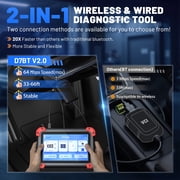 XTOOL D7 BT V2.0 Bi-Directional Scan Tool, Full System OBD2 Scanner Bluetooth with ECU Cod-ing, FCA, 36+ Services, 3-Year Free Update