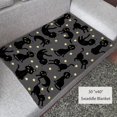 thumbnail image 4 of Cats and Stars in The Dark Flannel Throw Blanket Warm Cozy Soft Funny Print Blankets for Bed Couch Sofa Room Decoration Gifts 50\u201d×40\u201d Small for Kid, 4 of 6