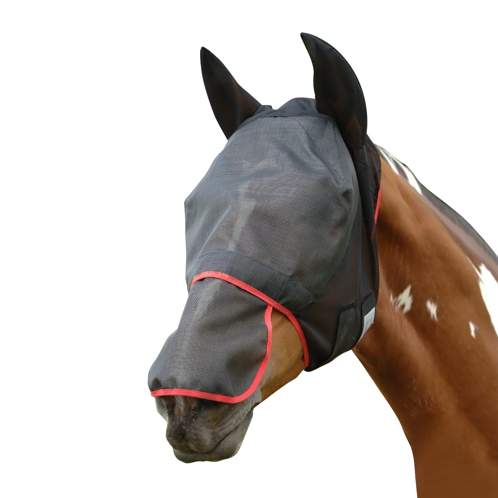 Pony and Donkey in Stock Equilibrium Field Relief Fly Mask Max Horse 