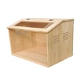 thumbnail image 3 of Caja de cría para pollitos, patos, aves, incubadora, hábitat transparente para mascotas, casa apilable 50x30x30CM, 3 of 9