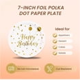 thumbnail image 3 of 150 Pieces Happy Birthday Paper Plates and Napkins - 7" Colored Paper Plates and 6.5" Napkins with 6.3" Forks Disposable Cutlery Set for Birthday Party Decorations for 50 People, 3 of 14