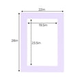 thumbnail image 3 of Light Purple Acid Free 22x28 Picture Frame Mats with White Core Bevel Cut for 20x24 Pictures - Fits, 3 of 3