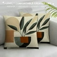 thumbnail image 3 of FUMJ  Boho Abstract Sunset Plant Olive Leaves Decorative Throw Pillow Covers Bohemian Geometry Line Pillowcase Decoration, Minimalist Modern Art Aesthetic Cushion Case Home Decor, 3 of 5