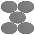 thumbnail image 2 of Engravable Leather Patch Blanks for Hats, Jackets & Bags – Laserable Faux Leather Patches with Adhesive & Stitch – Leatherette Apparel Patches in 5 Pack (Iron Gray, 3" x 2" Oval), 2 of 9