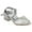 Silver, variant on Link Sui-08K Girl's Rhinestone Clear Upper Lucite Heel Sandals