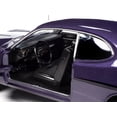 thumbnail image 4 of 1970 Plymouth Duster 340 Violet Metallic with Black Stripes "Mecum Auctions" 1/18 Diecast Model Car by Auto World, 4 of 6
