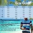 thumbnail image 2 of Yiaimeir Men's Casual Striped Short Sleeve T-Shirt Soft Cotton Blend Stylish Summer Top For Everyday Wear Streetwear,Size S-2XL, 2 of 4