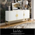 thumbnail image 1 of Nicole Miller Kenzington Sideboard with 3-Doors, White/Gold, 1 of 9