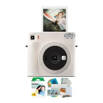 Fujifilm Instax Square SQ1 Instant Camera (Chalk White) Film Bundle