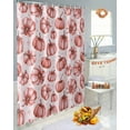 thumbnail image 5 of Thanksgiving Shower Curtain Set ，Waterproof Fabric Shower Curtains Pink Pumpkin Shower Curtains for Bathroom,Bathroom Decor 72"x78", 5 of 7
