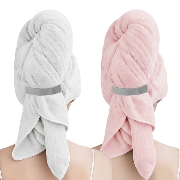 Large Microfiber Hair Towel for Women,Super Soft Anti Frizz & Quick Dry for Curly Hair,Ultra Absorbent Hair Wrap Towels for Long,Thick,Wet Hair 24x42 Inches