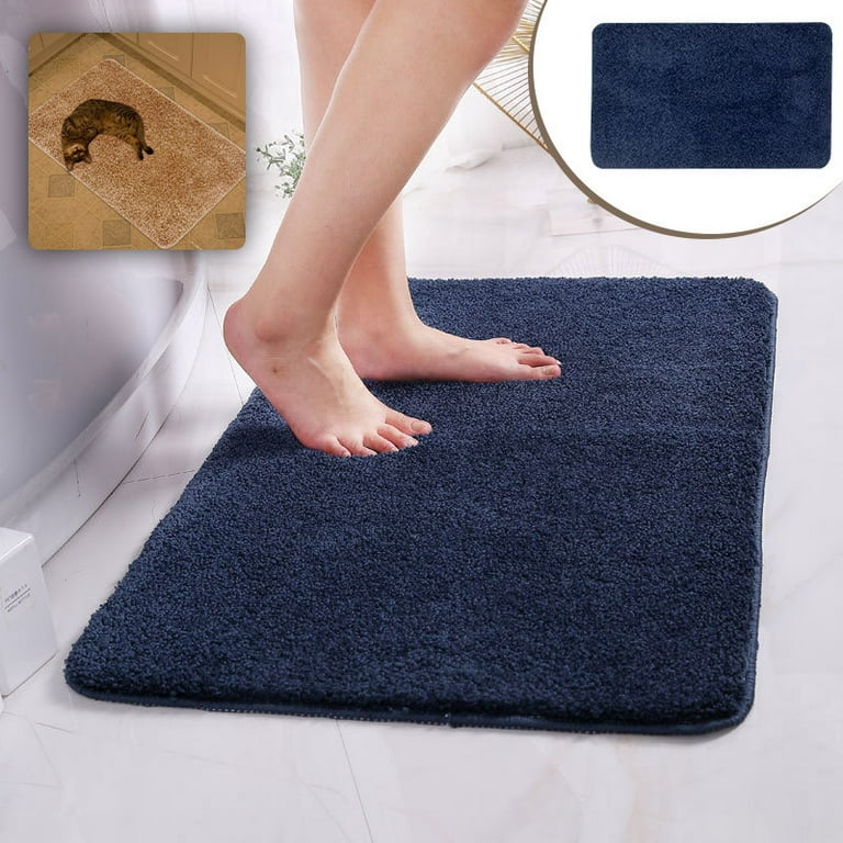 SIXHOME Grey Bathroom Rugs Ultra Thin Rubber Non Slip Bath Mat