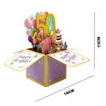 thumbnail image 2 of Visland Greeting Card Beautiful Eye-catching 3D Design Hollow Glitter Gift Giving Paper Three-dimensional Box Birthday Card Home Supply, 2 of 10