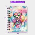 thumbnail image 5 of Hippie Poodle Portrait Watercolor Tie-Dye Vintage Styles Spiral Bound Journal Poodles Dog Lover Gifts Idea 5x7in Spiral Notebook - 00014, 5 of 5