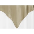 thumbnail image 1 of 1 Pc, Square 54" Satin Table Overlay - Taupe For Wedding Or Event Decor, 1 of 1