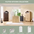 thumbnail image 7 of Aitjunz Fluted Arched Pantry Storage Cabinet, 71'' Kitchen Tall Cabinet with 2 Doors & 2 Large Drawers, Wooden Cabinet w/Adjustable Shelves for Dining Room and Living Room, Natural, 7 of 7