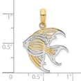 thumbnail image 3 of FJC Finejewelers 14k Yellow Gold with with Rhodium Angelfish Charm, 3 of 4